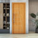 Ver imagem 3 de Porta de Madeira Frisada U.v 210cm X 70cm - R10s:cerejeira