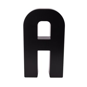 Números e Letras Residenciais / Comerciais Preto 3D 19cm:A