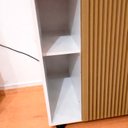 Ver imagem 3 de Gabinete para Banheiro Pequin Branco com Ripado - Bechara