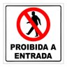 Placa Proibida Entrada, Somente Pessoas Autorizadas em Pvc 15x15cm TaColado 05 Unidades - 1