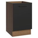 Ver imagem 1 de Balcão de Cozinha 50cm 1 Porta (sem Tampo) Rustic/preto Agata Madesa