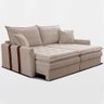 Sofá Baú sem Caixa Retrátil 1,80m Softgel Bonnie Boucle Bege Claro Cama Inbox - 2