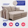 Sofá Baú sem Caixa Retrátil 1,80m Softgel Bonnie Boucle Bege Claro Cama Inbox - 3