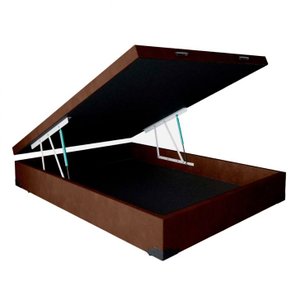 Baú Casal Marrom Gold 138x188x41