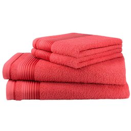 Kit Casal Toalha Karisma 2 Banho e 2 Rosto Perfeito Estilo Vermelho - 1