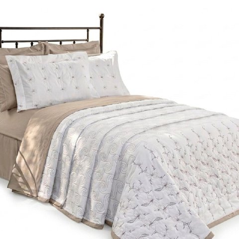 Cobre Leito King Nordic 5 Pçs 100% Algodão - Branco