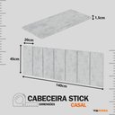 Ver imagem 3 de Cabeceira Modular Cama Casal Autocolante Adesiva 140cm - Cinza