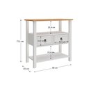 Ver imagem 3 de Gabinete Armário Provençal Banheiro Tampo 2 Gav Madeira Tequila Branco Freijó Idimex