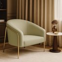 Ver imagem 1 de Poltrona Sala Industrial Alta Dourado Stella Bouclê D03 - D’Rossi