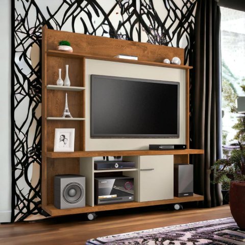 Home para Tvs 47" Taurus Naturalle e Off White Bechara