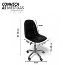 Ver imagem 2 de Cadeira Office Eiffel Botonê Base Giratória Preto