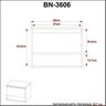 Conjunto para banheiro com Gabinete BN3606 sem Cuba e Espelheira BN3609  - 8