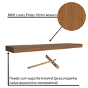 Ver imagem 7 de Prateleira Reta Decorativa 180x20 Mdf com Suporte Invisível Plancasa:louro Freijó