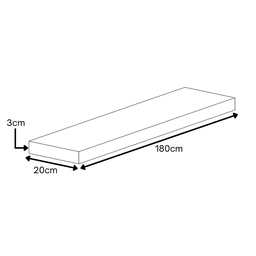 Prateleira Reta Decorativa 180x20 Mdf com Suporte Invisível Plancasa:louro Freijó - 6