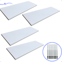 Ver imagem 1 de Kit 4 Prateleira Branca 60X20 + Suporte Flutuante Mdf Organizadora Decoração Cozinha Banheiro Sala