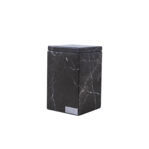 Porta Algodão com Tampa em Mármore Bronze Armani
