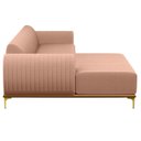Ver imagem 6 de Sofá 230cm 4 Lugares com Chaise Esquerdo Pés Gold Molino C-105 Linho Rosê - Domi