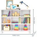 Ver imagem 2 de Mesa Infantil Casinha com Cadeira e Organizador 9 Nichos Branco - Mobili