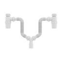 Ver imagem 1 de Sifão Duplo Sanfonado Extensível Censi com Copo Horizontal Branco