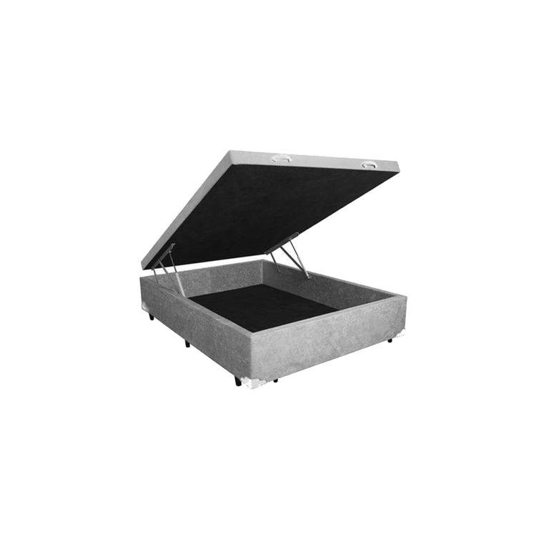 Cama Box Baú Casal Suede Preto Cama Box Baú Casal Suede Preto