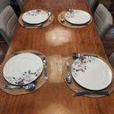 Ver imagem 2 de Jogo 12 Pratos Porcelana Rasos Redondos 27cm Garden Estampa Floral Germer