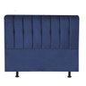 Cabeceira Estofada Kiara 140cm Casal Para Cama Box Quarto Suede Azul Marinho - Ahazzo Móveis AHAZZO  - 2