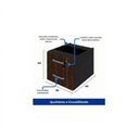 Ver imagem 2 de Mesa Escritório Pé Quadro 1,50x0,60m - c/ Gavetas - Marsala/Preto - 25473