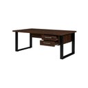 Ver imagem 5 de Mesa Escritório Pé Quadro 1,50x0,60m - c/ Gavetas - Marsala/Preto - 25473
