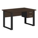 Ver imagem 1 de Mesa Escritório PÉ QUADRO 1,50x0,60m - C/ Gavetas - MARSALA/PRETO - 25473