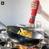Moedor Eletrico de Sal Grosso Pimenta Temperos com Iluminacao Vermelho Gourmet Master Luxo Chef - 5