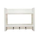 Ver imagem 5 de Porta Chaves de Parede com Suporte Carteira Celular 25 x 30cm Branco