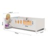 Cama Infantil Montessoriana Livia com Led Usb Prateleiras Divaloto Acompanha Mesa de Cabeceira - Bra - 2