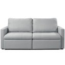 Ver imagem 1 de Sofá 3 Lugares Retrátil Reclinável para Sala de Estar 226cm Detroit K01 Linho Cinza - Lyam Decor