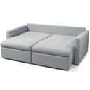 Ver imagem 4 de Sofá 3 Lugares Retrátil Reclinável para Sala de Estar 226cm Detroit K01 Linho Cinza - Lyam Decor