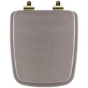 Ver imagem 1 de Tampa de Vaso Poliéster com Amortecedor Boss Stone (cinza Fosco) para Bacia Incepa Ferragem Dourada