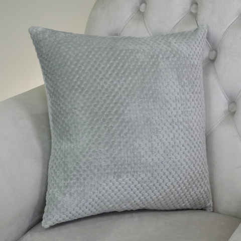 Capa de Almofada Soft 45 X 45cm Tecido Jacquard de Poliéster Macia com Zíper Cinza