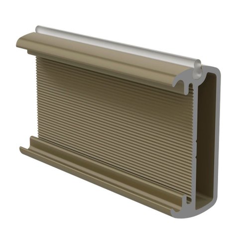 Perfil Rm-282 com Baguete Anodizado Rometal Linha Vesto Rometal 3000 Mm Supra Champagne Claro