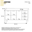 Ver imagem 4 de Balcão de Cozinha 3 Portas 3 Gavetas Júpiter Branco