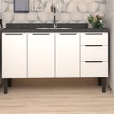 Ver imagem 1 de Balcão de Cozinha 3 Portas 3 Gavetas Júpiter Branco