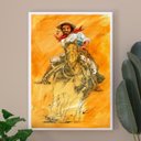 Ver imagem 1 de Quadro Decorativo Umbanda Boiadeiro 45x34cm:madeira Branca