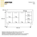 Ver imagem 4 de Balcão de Cozinha 3 Portas 3 Gavetas 153cm Júpiter Branco