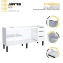 Ver imagem 5 de Balcão de Cozinha 4 Portas 3 Gavetas 174cm Júpiter Branco