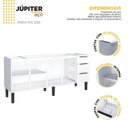 Ver imagem 4 de Balcão de Cozinha 4 Portas 3 Gavetas 192cm Júpiter Branco
