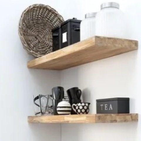 Kit 2 Prateleiras 110x20 Suporte Invisível Madeira Maciça