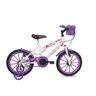 Bicicleta Free Action Aro 16 Kiss com Cesta Branca e Roxo - 1