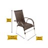 Conjunto de Cadeiras e Mesa para Área Externa, Jardim, Piscina - Tabaco - 3