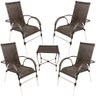 Conjunto de Cadeiras e Mesa para Área Externa, Jardim, Piscina - Tabaco - 1
