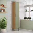 Ver imagem 1 de Paneleiro Simples com 1 Porta Colors Verde/Freijó/Alecrim