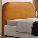 Ver imagem 1 de Cabeceira Cama Box Casal 140cm Orgânica Lanna W01 Couríssimo Whisky - Lyam Decor