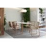 Cadeira Sala de Jantar Wood 1751 Aço Kit 2 Uni Rose/freijo Tela/linho Areia - Carraro - 6
